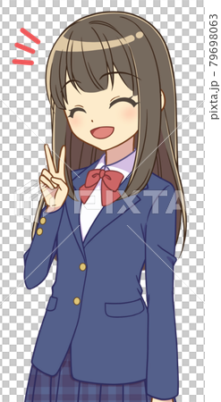 穿西裝外套的女孩和平相處 79698063