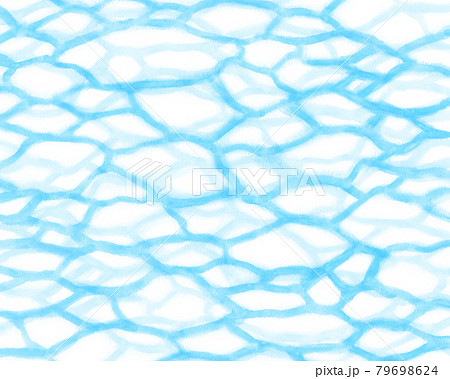 アナログ水彩ゆれる水面の模様のイラスト素材