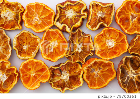 乾燥　みかん　カット　俯瞰 79700361
