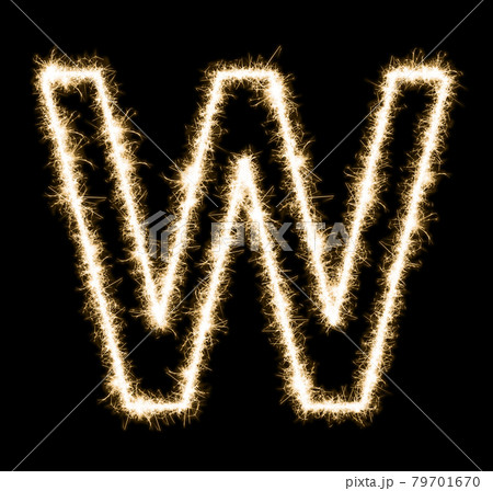 Letter W - Made out of sparkles 79701670