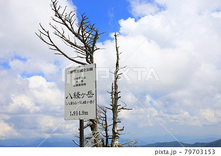 八経ヶ岳山頂看板 八経ヶ岳山頂看板 79703153