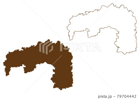 Nordsachsen district (Federal Republic of Germany, rural district, Free State of Saxony) map vector illustration, scribble sketch Nordsachsen map 79704442
