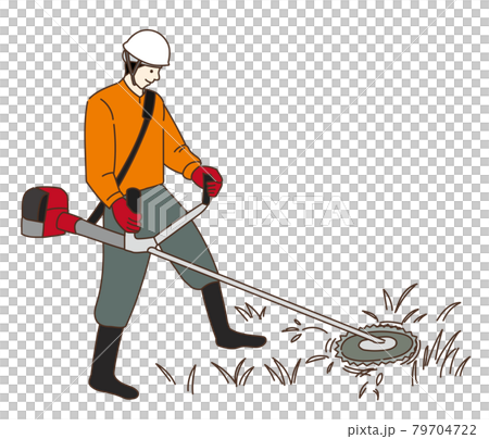 Forestry illustration site preparation mowing Forestry illustration site preparation mowing 79704722