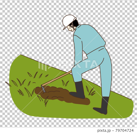 林業 イラスト 地ごしらえ 草刈りのイラスト素材