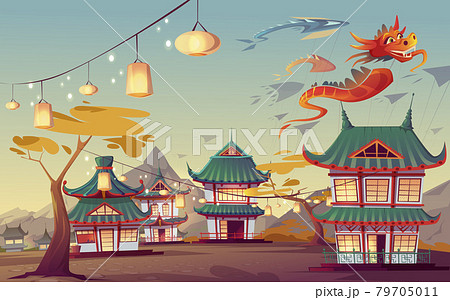 Illustration of Weifang kite festival in China 79705011