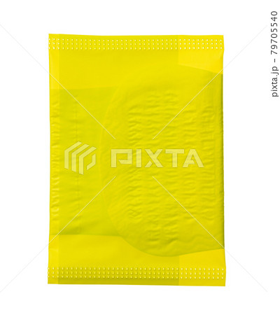 Packed female medical pad isolated on white background Packed female medical pad isolated on white background 79705540