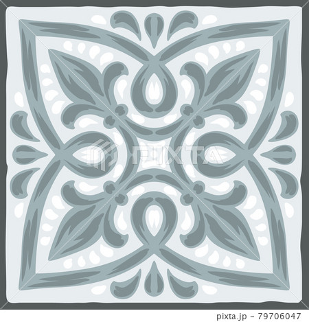 Portuguese azulejo ceramic tile pattern. Mediterranean traditional ornament. Italian pottery or spanish majolica. Portuguese azulejo ceramic tile pattern. Mediterranean traditional ornament. Italian pottery or spanish majolica. 79706047