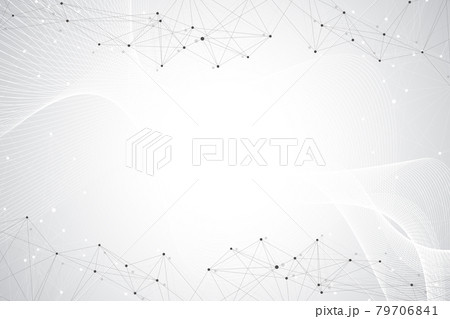 Geometric graphic background molecule and communication. Big data complex with compounds. Lines plexus, minimal array. Digital data visualization. Scientific cybernetic illustration. 79706841