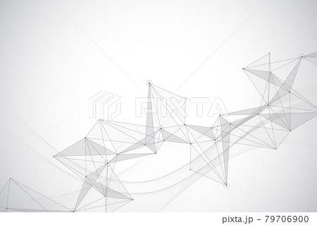 Geometric graphic background molecule and communication. Big data complex with compounds. Perspective backdrop. Minimal array Big data. Digital data visualization. Scientific illustration. 79706900