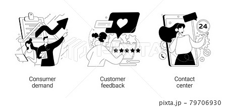 Customer relationship management abstract concept vector illustrations. Customer relationship management abstract concept vector illustrations. 79706930