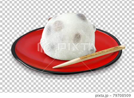 Bean Daifuku illustration realistic plate Bean Daifuku illustration realistic plate 79708509