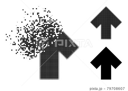 Dissipated and Halftone Dotted Arrow Up Icon Dissipated and Halftone Dotted Arrow Up Icon 79708607