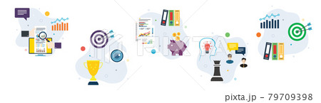 Business, investment, teamwork, success, strategy and financial icons. 79709398