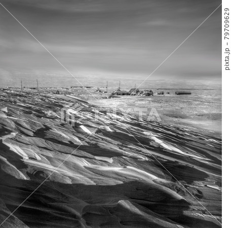 Polar station on the Arctic coast of Russia. 79709629