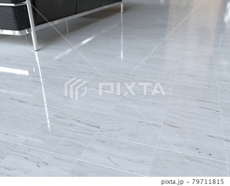 椅子が置かれたタイル貼りの床の3DCG 79711815