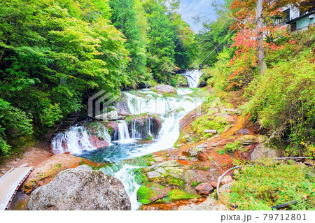 紅葉のおしどり隠しの滝 79712801
