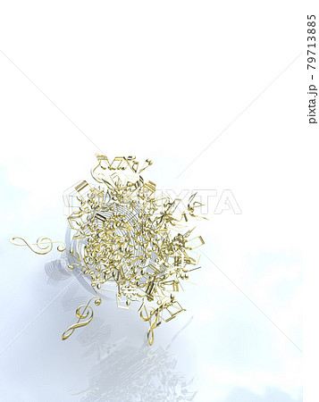音符の花束　金　左側縦 79713885