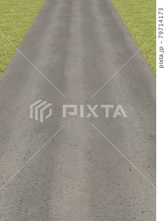 石畳と道路の3dcg素材画像のイラスト素材 石畳と道路の3dcg素材画像のイラスト素材