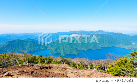 男体山登山：九合目・阿弥陀ヶ原からの眺め 79717033