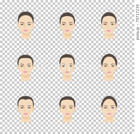 Face shape illustration set 79717239