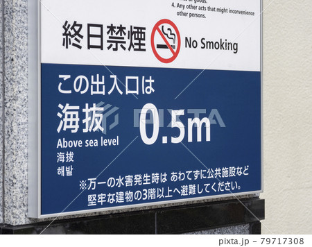 海抜表示・0.5m 79717308