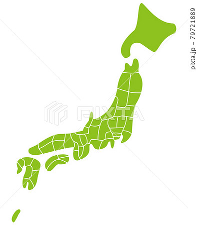 デフォルメのゆるい日本地図 県名なし デフォルメのゆるい日本地図 県名なし 79721889