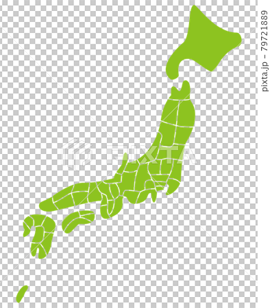 デフォルメのゆるい日本地図 県名なし デフォルメのゆるい日本地図 県名なし 79721889