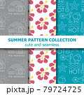 Summer pattern collection . Summer banner. 79724725