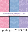 Pastel summer pattern collection . Summer banner. Summer holiday. 79724731