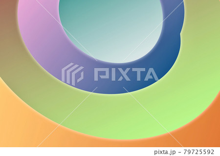 ゆっくりと回転するカラフルな背景のイラスト素材