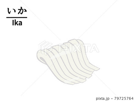 いかの刺身のイラストのイラスト素材