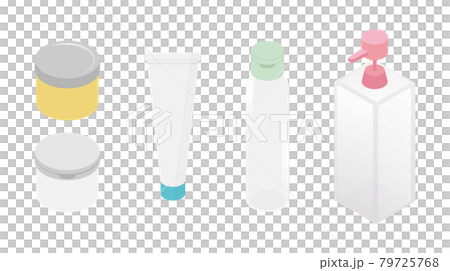 衛生用品のボトルやケースのイラストセット 79725768