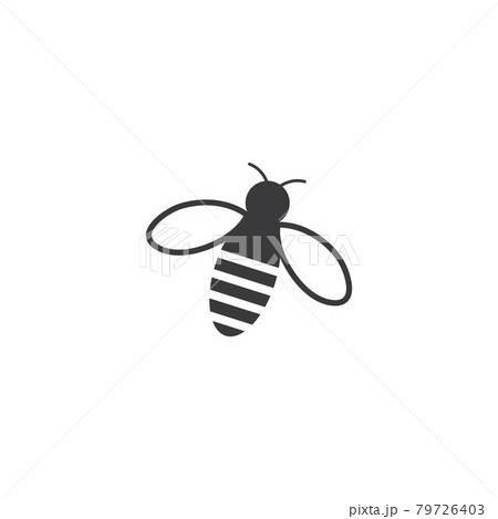 Honey Bee Logo Template Vector Icon Illustrationのイラスト素材