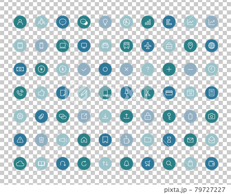 簡單的業務圖標集線智能手機 PC 插圖 WEB 互聯網 79727227