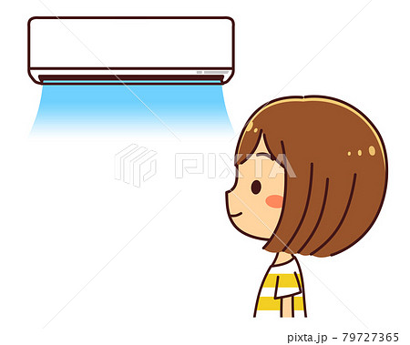 エアコン 冷房 快適な女性 イラストのイラスト素材 79727365 Pixta