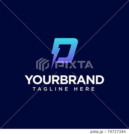 Flash D letter vector logo template. This font with thunder symbol. Logotype. Alphabet suitable for fast, power, electric, identity, etc 79727384