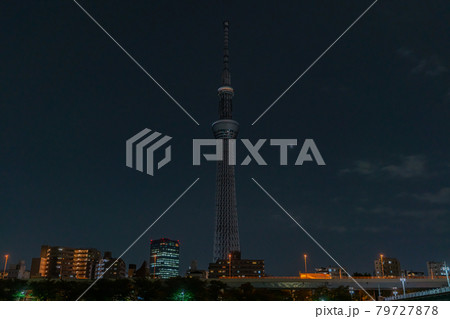 東京スカイツリー　東京　墨田区　押上　観光　デート　旅行　午後　深夜　皆既月食　ライトアップ 79727878