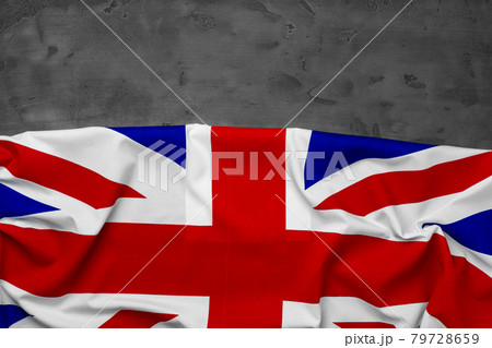 Flag of United Kingdom on grey background Flag of United Kingdom on grey background 79728659