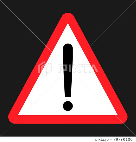 Warning hazard sign flat icon 79730100