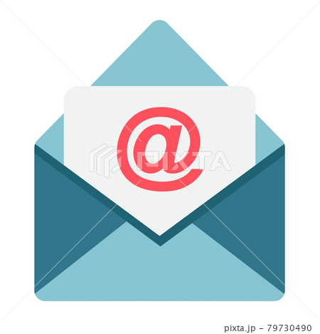 Email flat icon, envelope and website 79730490