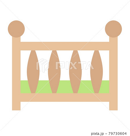 Baby crib flat icon, baby cot and bed 79730604