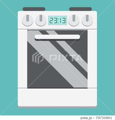 Gas stove flat icon, kitchen and appliance 79730801