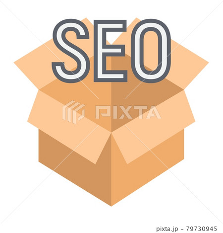 SEO Package flat icon, seo and development, box 79730945