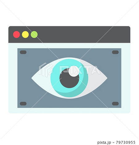 Web Visibility flat icon, seo and development Web Visibility flat icon, seo and development 79730955