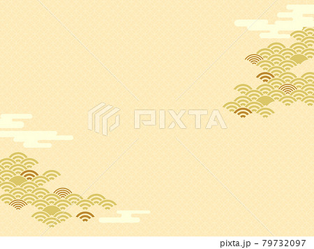 波の和風背景 79732097
