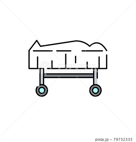 Dead body line color icon. Religion. Sign for web page 79732335