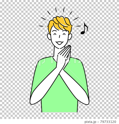 様々なヘアケア対策を施した結果に満足し喜んでいる笑顔の可愛い男性 イラスト シンプル ベクター 様々なヘアケア対策を施した結果に満足し喜んでいる笑顔の可愛い男性 イラスト シンプル ベクター 79733120