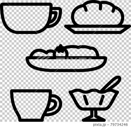 西餐設置菜單圖標集 79734246