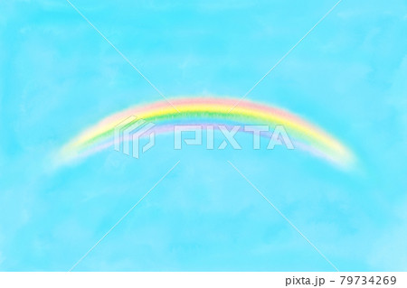 虹色水彩背景 虹色水彩背景 79734269