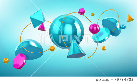 Holographic background with geometric shapes 79734703